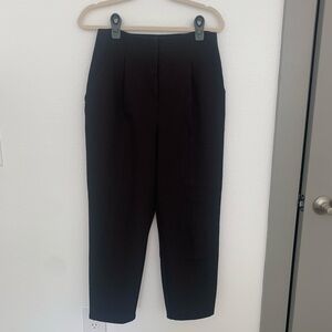 ASOS High Waisted Cigarette Tapered Trouser Cropped Ankle - Black - Size 6